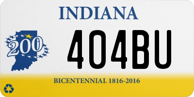 IN license plate 404BU