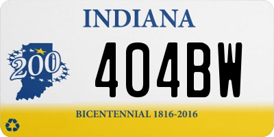 IN license plate 404BW