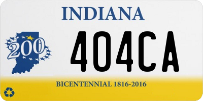 IN license plate 404CA