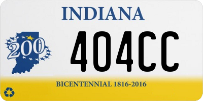 IN license plate 404CC