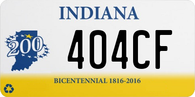 IN license plate 404CF