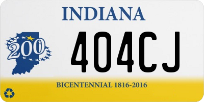 IN license plate 404CJ