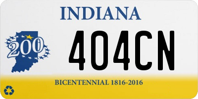 IN license plate 404CN