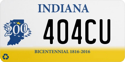 IN license plate 404CU