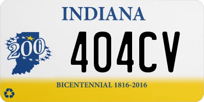 IN license plate 404CV