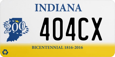 IN license plate 404CX