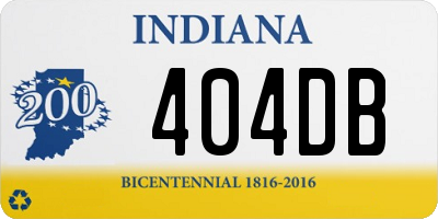 IN license plate 404DB