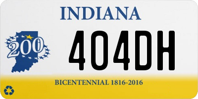 IN license plate 404DH