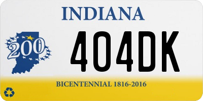 IN license plate 404DK