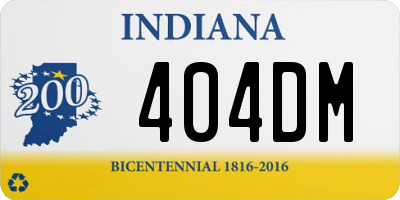 IN license plate 404DM