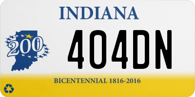 IN license plate 404DN