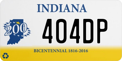 IN license plate 404DP