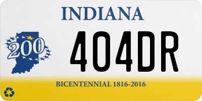 IN license plate 404DR