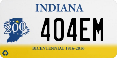 IN license plate 404EM