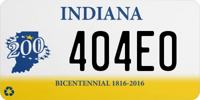 IN license plate 404EO