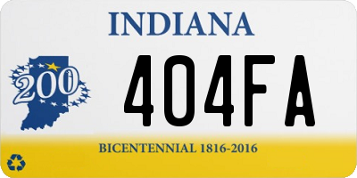 IN license plate 404FA