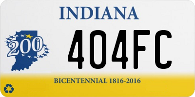 IN license plate 404FC