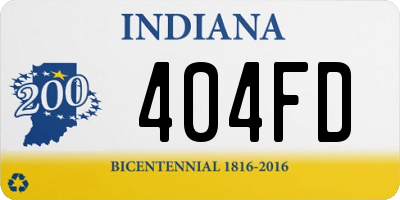 IN license plate 404FD