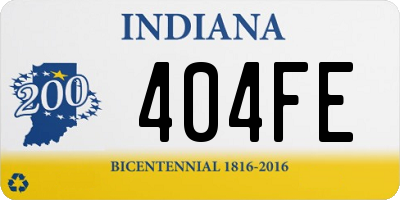 IN license plate 404FE