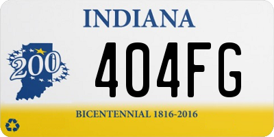 IN license plate 404FG