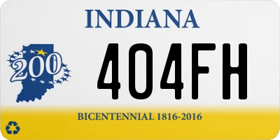 IN license plate 404FH