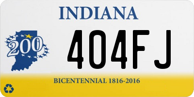 IN license plate 404FJ