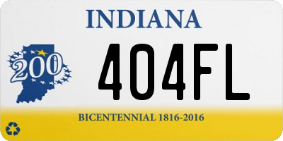 IN license plate 404FL