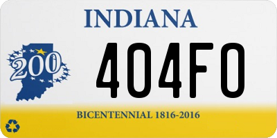 IN license plate 404FO