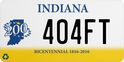 IN license plate 404FT