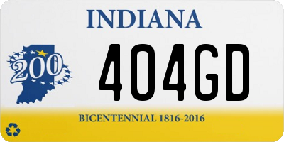 IN license plate 404GD