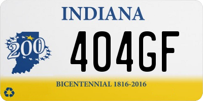 IN license plate 404GF