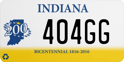 IN license plate 404GG