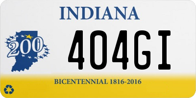 IN license plate 404GI