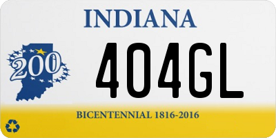 IN license plate 404GL