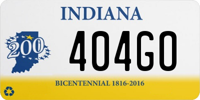 IN license plate 404GO