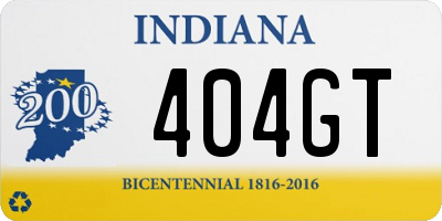 IN license plate 404GT