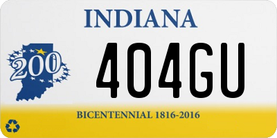 IN license plate 404GU