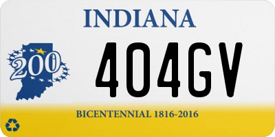 IN license plate 404GV