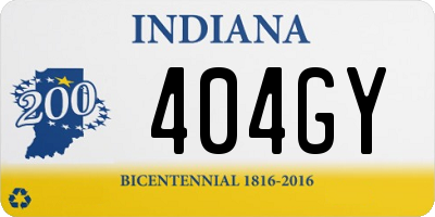 IN license plate 404GY