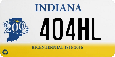 IN license plate 404HL