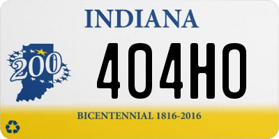 IN license plate 404HO