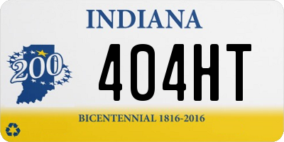 IN license plate 404HT