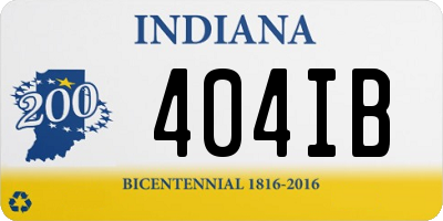 IN license plate 404IB