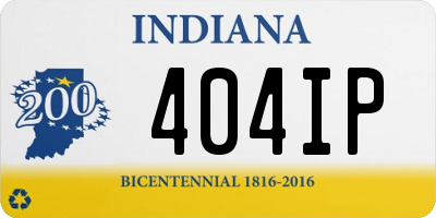 IN license plate 404IP