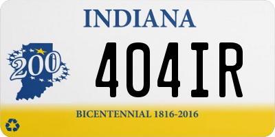 IN license plate 404IR