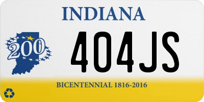 IN license plate 404JS