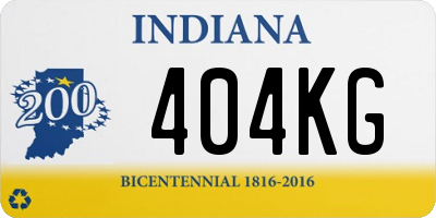 IN license plate 404KG