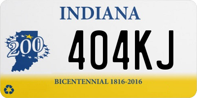 IN license plate 404KJ