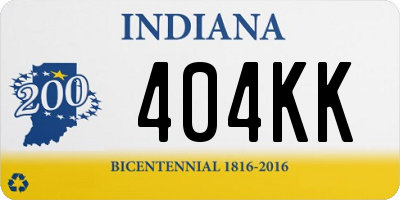 IN license plate 404KK