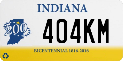 IN license plate 404KM